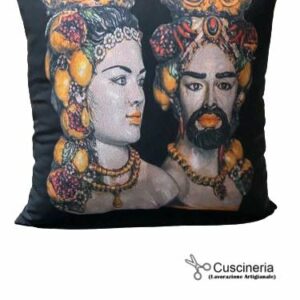 Cuscino con Teste di Moro (Stampa Lavabile ) 50x50 cm