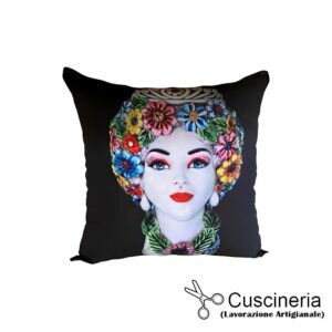 Cuscino con Teste di Moro (Stampa Lavabile) 50x50 cm