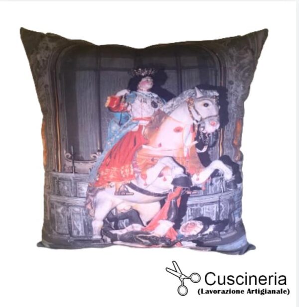 Cuscino 50x50 cm (Stampa Lavabile) con figura sagra di Scicli