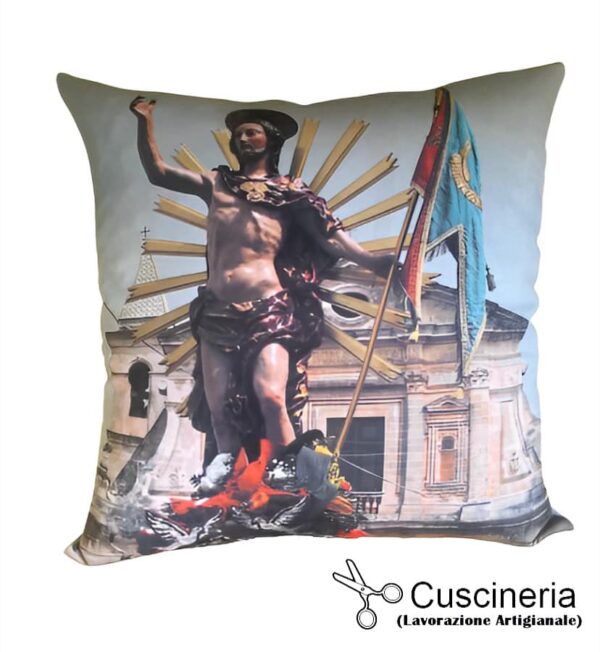 Cuscino 50x50 cm (Stampa Lavabile)  con figura sagra di Scicli