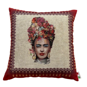 Cuscino  in Gobbelin  Frida Kahlo variante 2 , 50x50 cm