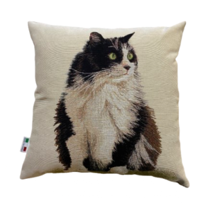 Cuscino  in Gobbelin  Gatto Variante 2 , 50x50 cm