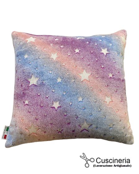 Cuscino In Pile Fantasia Stella (Si illumina al buio ) 45x45cm